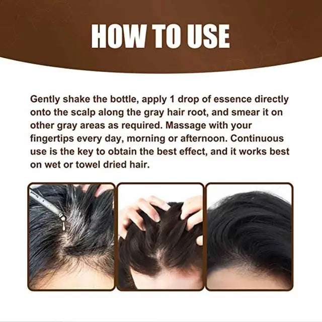 Anti-Greying Hair Spray | Drakkar Spray for Hair | Organic Ganoderma Inverted Essence for Grey Hair | Darkens Hair Naturally Without Damage - 30ML image 2