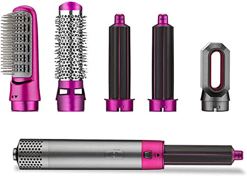 5 in 1 Electric Hair Dryer Brush | Blow Dryer Hair Comb Curling Wand Detachable Brush Kit Negative Ion Straightener Hair Curler ( Random Color) image 0