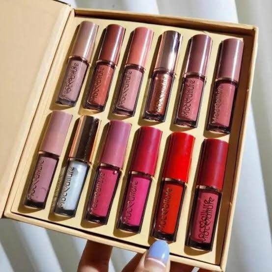 Crazy Girl “Thanks for the Love” Lip Gloss Set – 12 in 1 Multi-Shade Collection, Smooth &amp; Non-Sticky Finish (3 ml Each) image 2