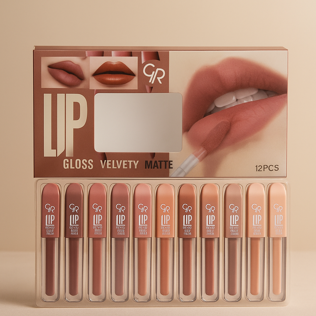 Velvet Matte Lip Gloss | High Pigment Lipgloss Set | Best Quality Lipgloss Set (Multi Shades) image 0