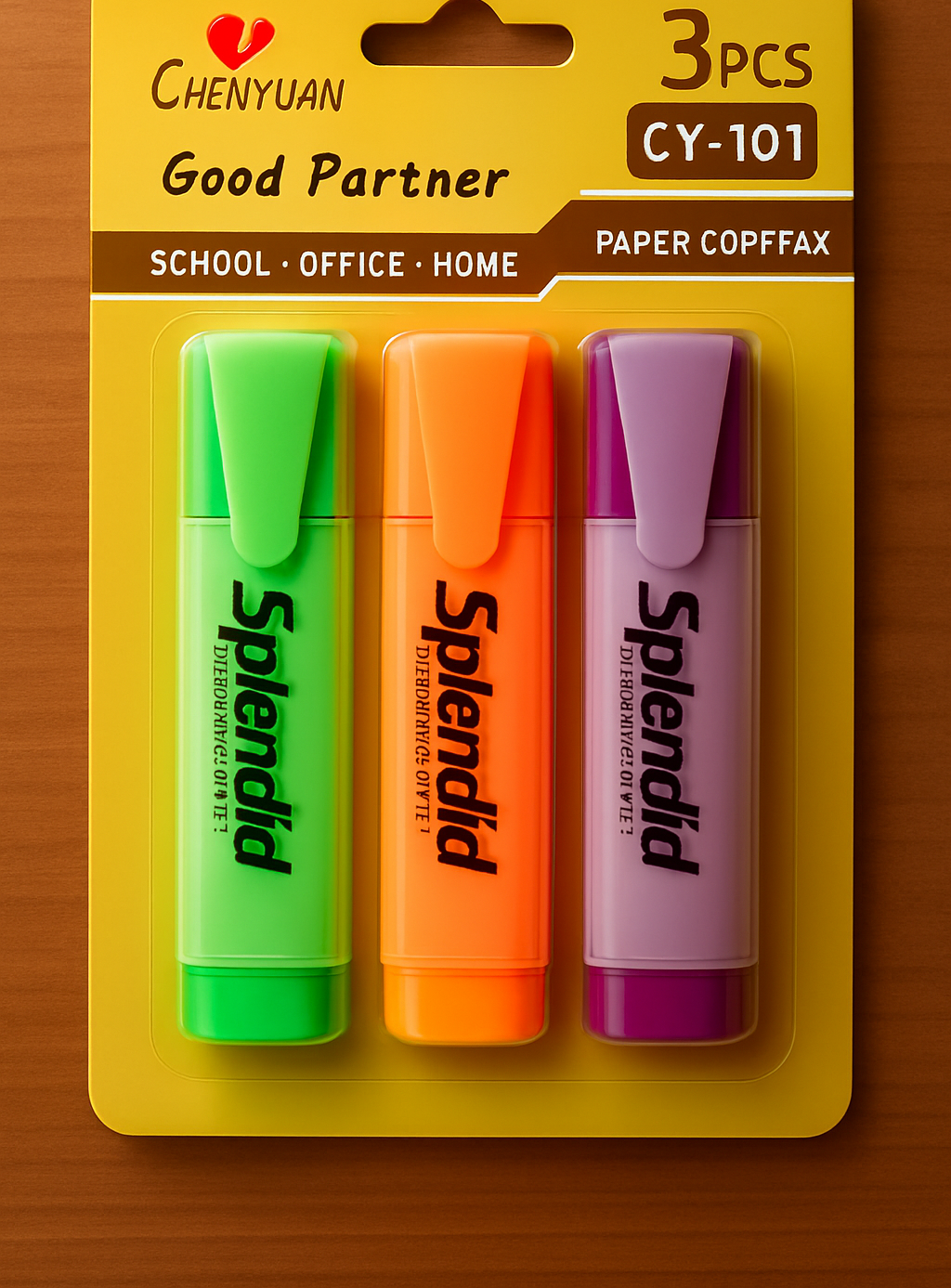 Pack of 3 Highlighters – Vibrant, Long-Lasting, Smooth Ink for Study, Office &amp; Creative Use image 1