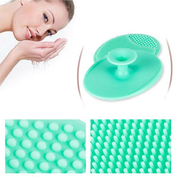 Soft Silicone Face Cleansing Brush Pad – Gentle Facial Washing &amp; Exfoliating Massage Tool for Deep Pore Cleansing | Blackhead Removal &amp; Skin Care | Soft Silicone Face Massager - (Random Colors) image 0