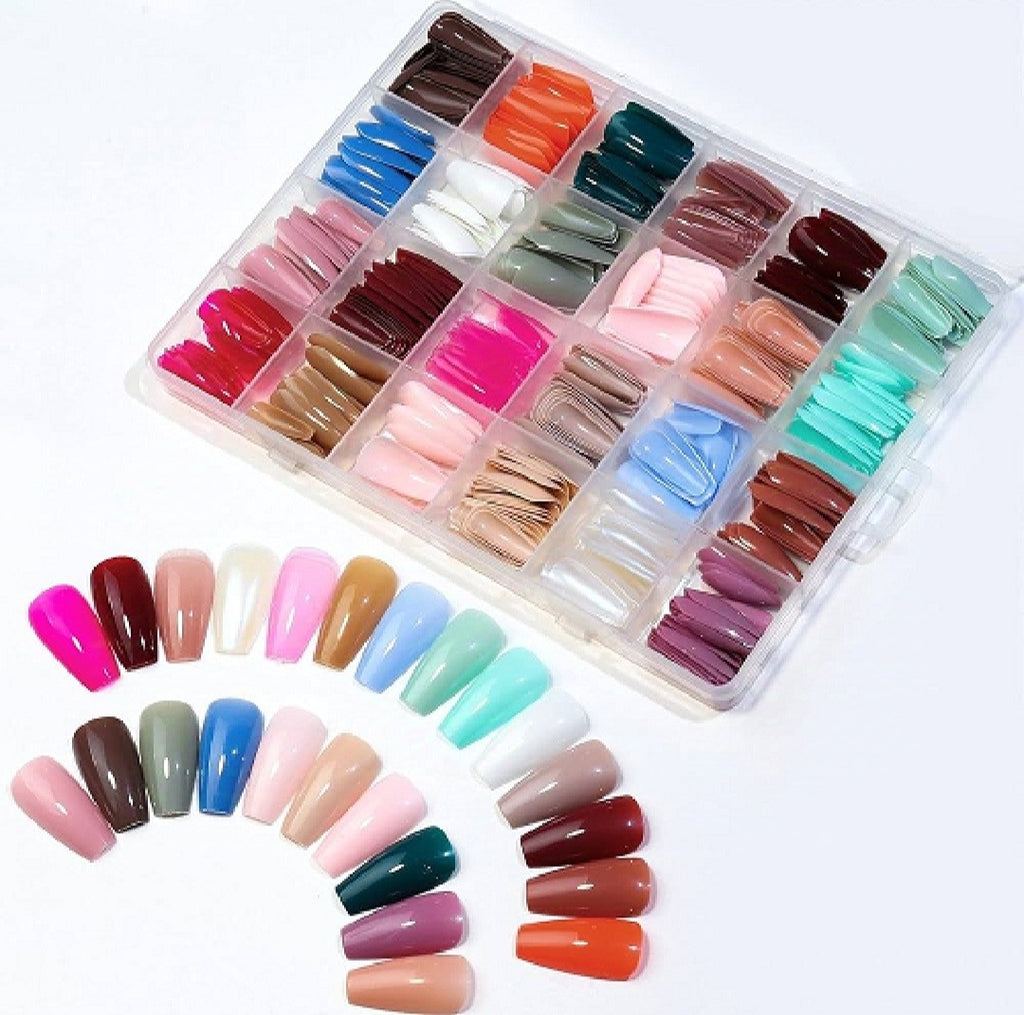 288 PCs Colorful Nails Box| ABS Plastic | Nail Shaper Set (Random Color) image 4