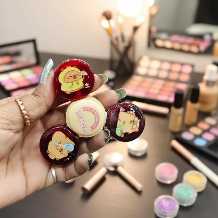 3 in 1 Spinner Lip Gloss/Tint – Hydrating Liquid Lip Color, Glossy &amp; Vibrant Finish, Multicolor Red Shades, Long-Lasting Shine &amp; Moisturizing Formula image 1