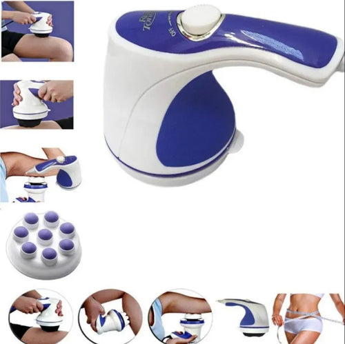 4 in 1 Relax &amp; Spin Tone Vibration Electric Massager | Electronic Relax &amp; Spin Body Massager With Different Heads ( Random Color ) image 1