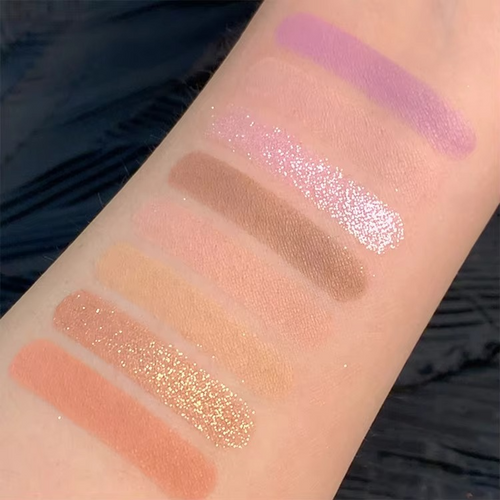 08 Colors Biya Star Flash Eight-Color Eye Shadow Palette Matte Pearl Light Fine Color Milk Tea Earth Niche Glitter Eye Shadow - 8 colors Korean Trending Eye Shadow Palette  image 0