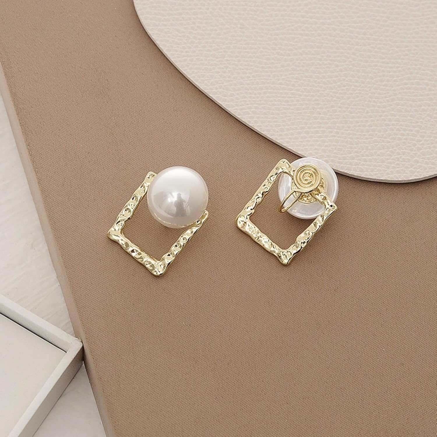 Korean Square Pearl Shape Earing | Ethnic wear | Casual wear for girls image 0