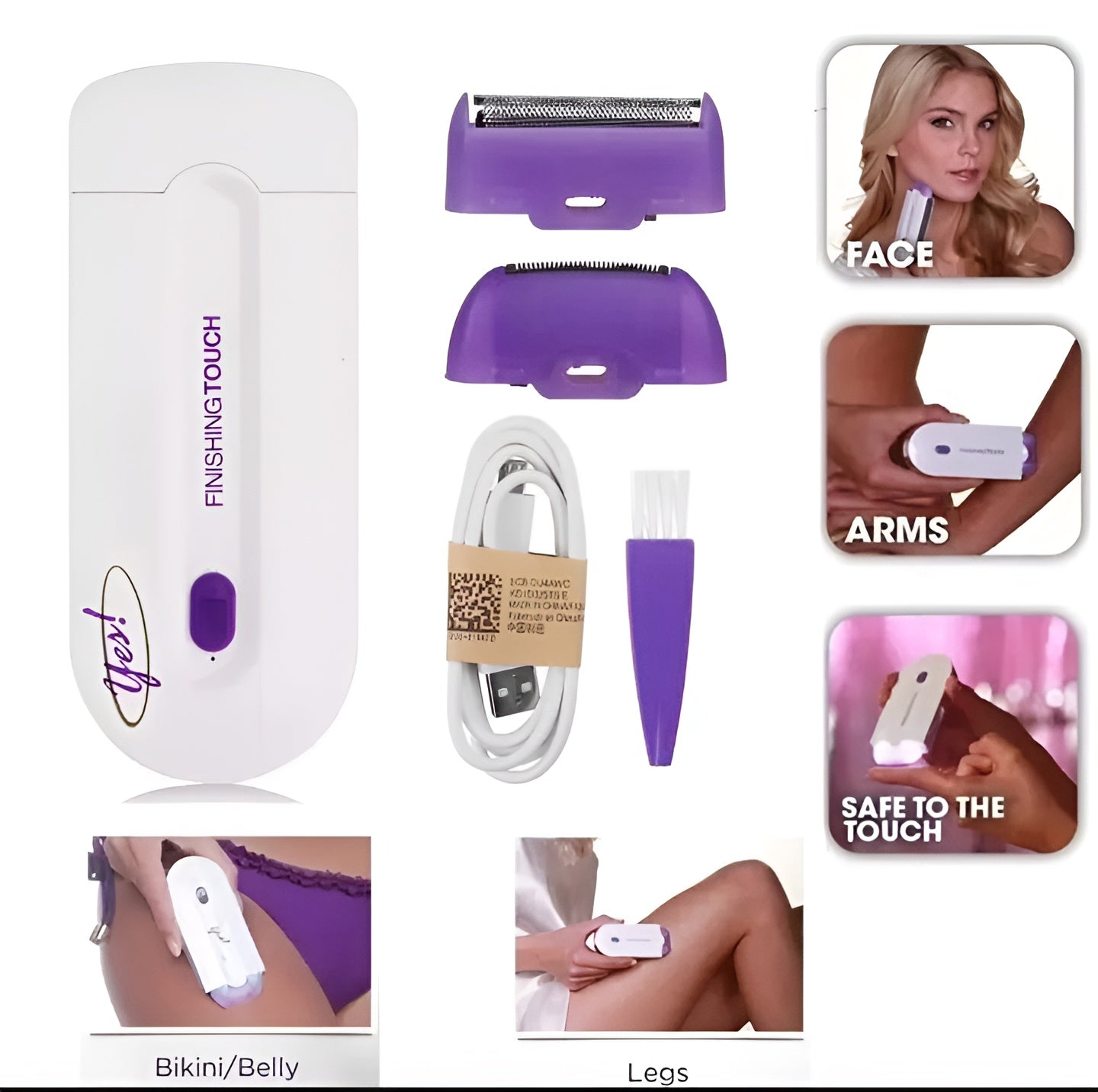 Women’s Electric Hair Remover with Advanced Sensa-Light Technology &amp; Built-in LED Light | Safe &amp; Painless Shaver for Face, Arms, Armpits, Legs &amp; Full Body | Portable Lipstick-Design Razor, Washable Head, Gentle on Skin, Battery Operated image 3