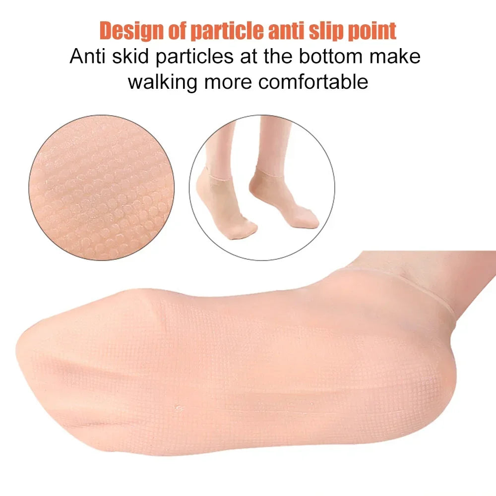 (High Quality) 1Pair Silicone Jelly Socks Gel Moisturizing Socks Foot Care Protector image 0