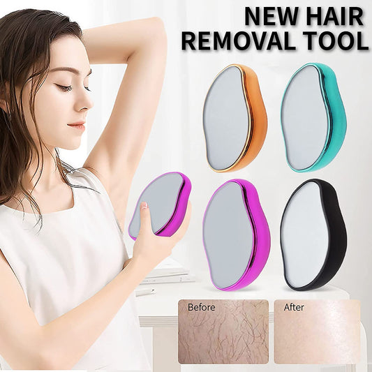 Crystal Hair Eraser - Magic Crystal Hair Remover, Painless Hair Removal with Epilator Mini Hair Remover for Men and Women Leg Arm Back Soft Smooth Silky Skin(Random color) image 0