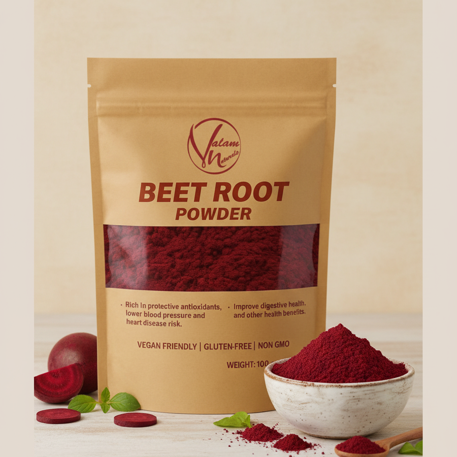 Natural Beetroot Powder 100g | For Glowing Skin, Pink Lips, Healthy Hair & Daily Nutrition | Pure And Organic Drink Mix Superfood image 2