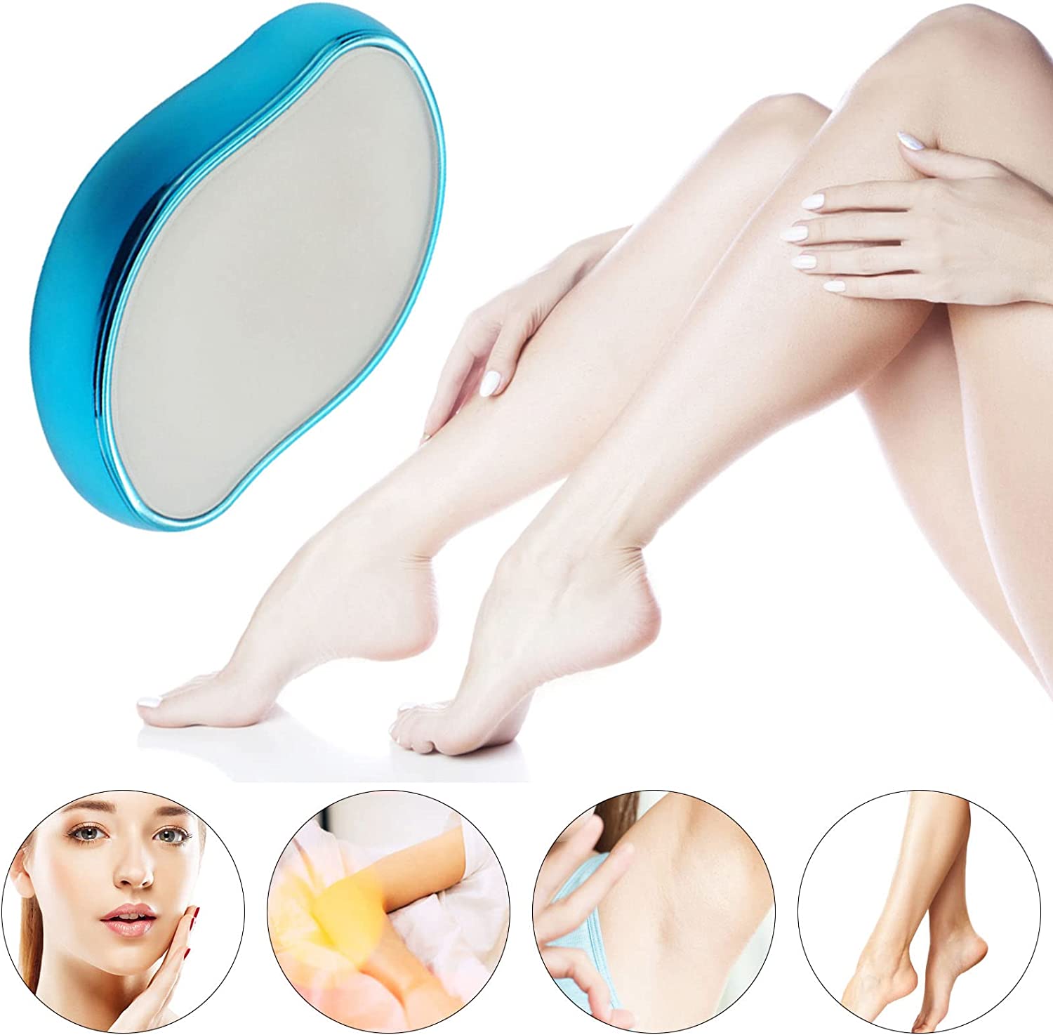 Crystal Hair Eraser - Magic Crystal Hair Remover, Painless Hair Removal with Epilator Mini Hair Remover for Men and Women Leg Arm Back Soft Smooth Silky Skin(Random color) image 1