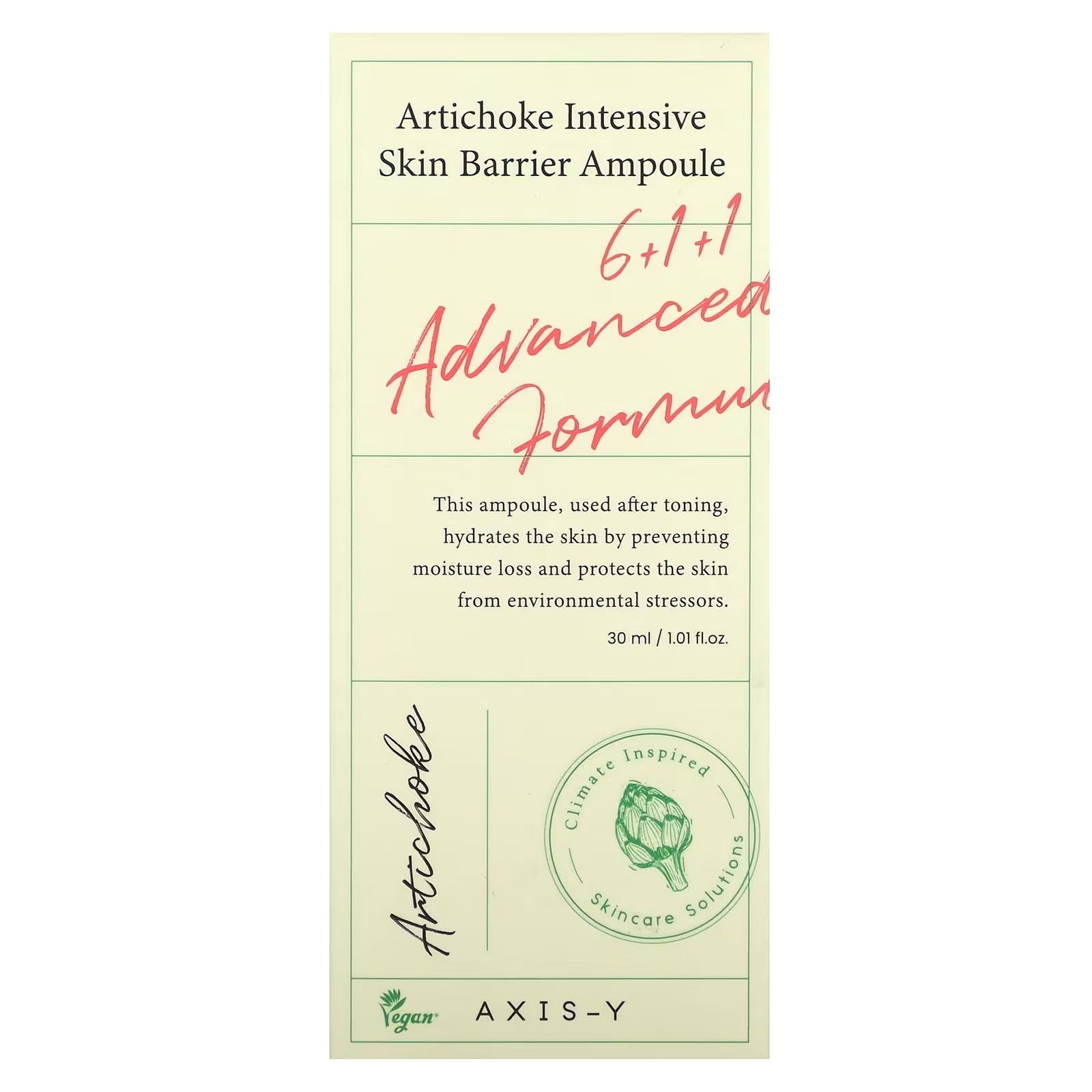 AXIS-Y Artichoke Intensive Skin Barrier Ampoule – Hydrating &amp; Barrier-Strengthening Serum | 30ml Skin Care (Original) image 3