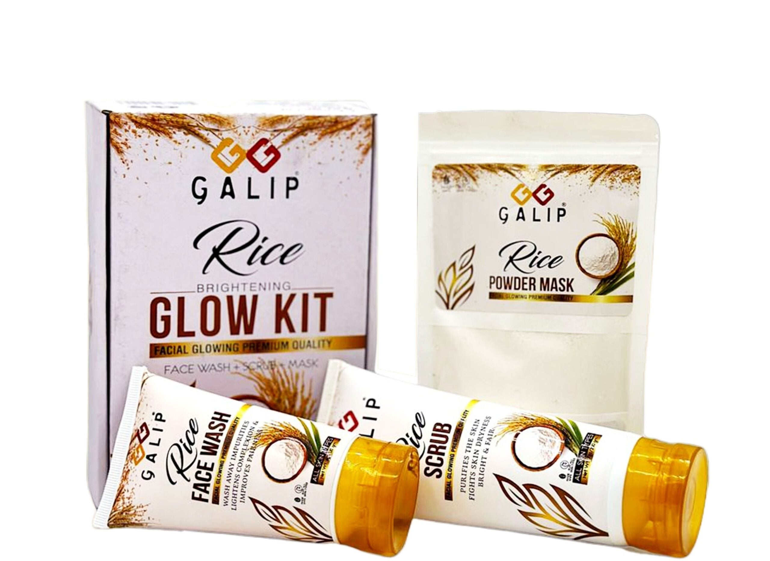 GALIP Rice Glow Kit - Korean Glow Mask - Korean Glow Kit | Best Quality Skin Care Kit - Beauty Kit image 0