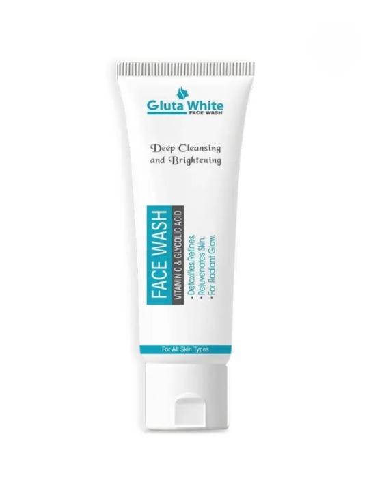Gluta White Facewash 100ml – Brightening &amp; Deep Cleansing Formula for Clear, Glowing Skin, Gentle on All Skin Types, Daily Use Quality Face Wash image 0