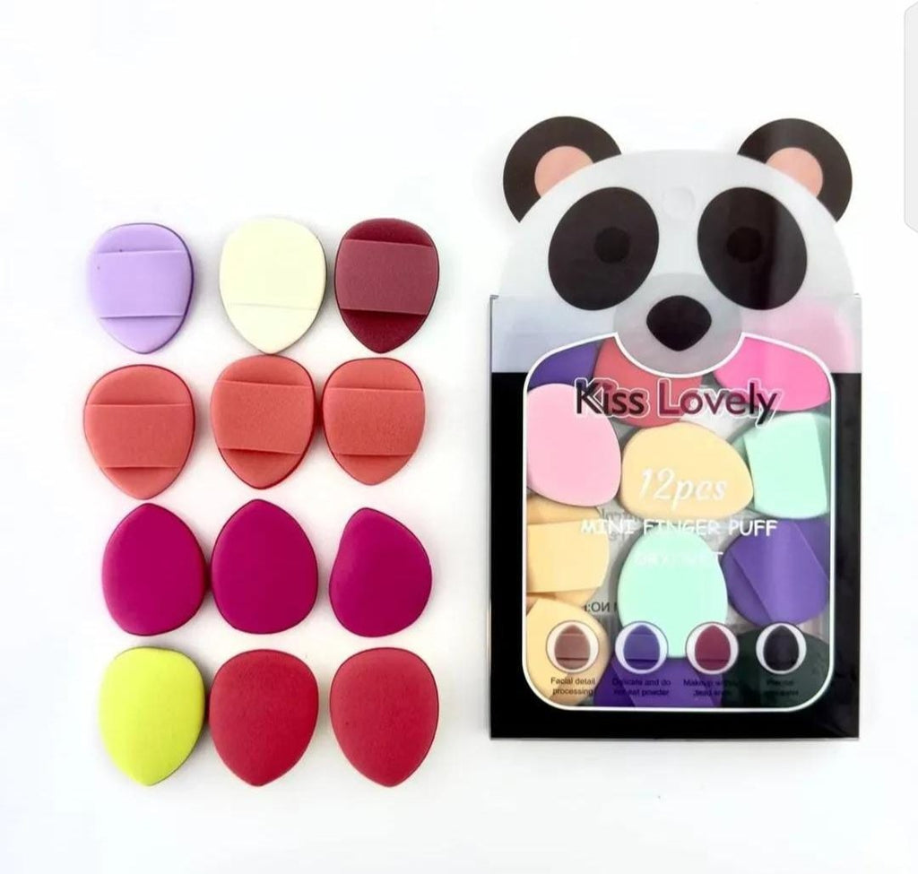 12pcs Mini Finger Powder Puff Set Air Cushion Sponge Concealer Foundation Makeup image 2