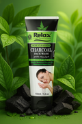 Relax Charcoal Face Wash – Deep Cleansing Oil Control & Impurity Remover (150ml, Original) image 0