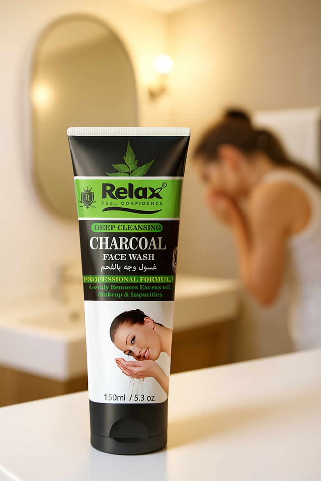 Relax Charcoal Face Wash – Deep Cleansing Oil Control & Impurity Remover (150ml, Original) image 2