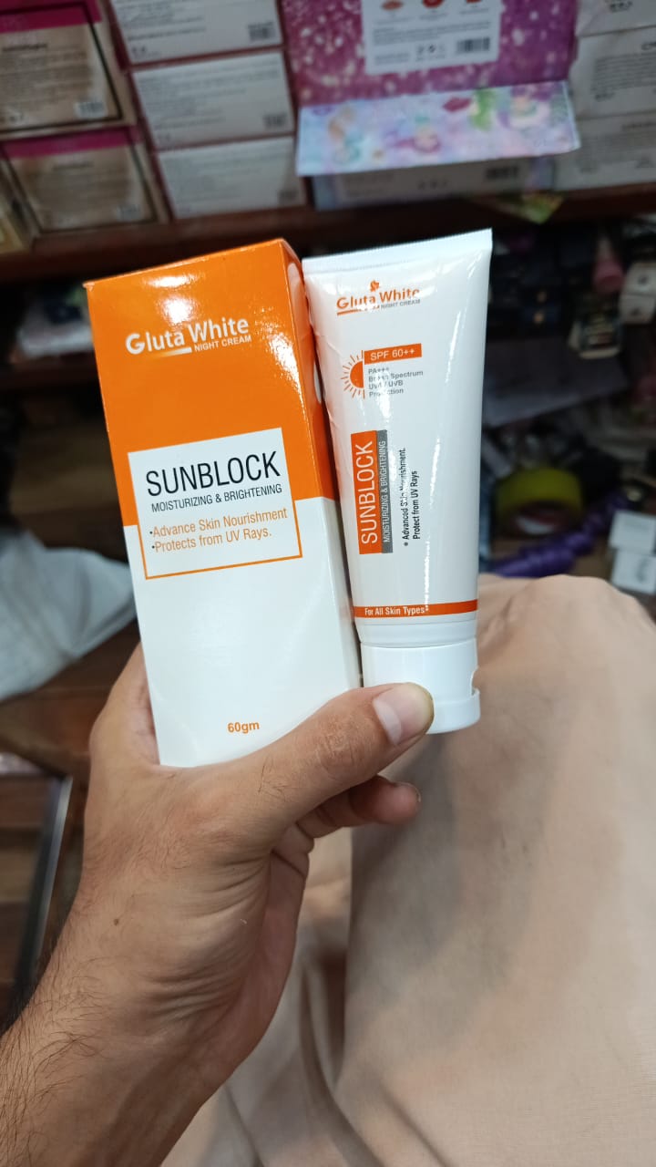 GlutaWhite Skin Brightening Sunblock SPF60 – Advanced UVA/UVB Protection, Oil-Free &amp; Long-Lasting Moisture (60gm) image 3
