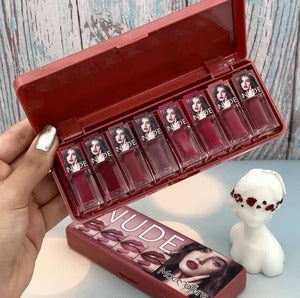 matte lip gloss 8 shades beauty set