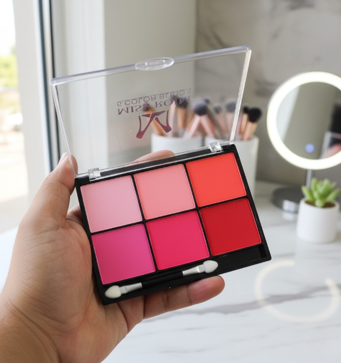 Miss Rose 6-Color Makeup Blush Powder Palette – Long-Lasting, Smooth & Blendable Shades for Natural Glow and Professional Finish image 0