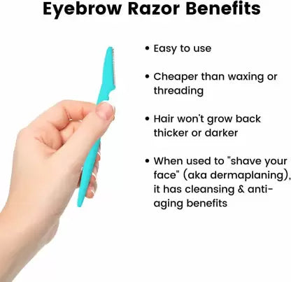 Tinker Eyebrow and Face Razor Set – Pack of 3 Plastic Razors for Precise and Gentle Hair Removal(Random Color) image 3