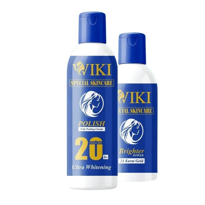 WIKI Special Skin Care Polish With Peeling Cream 200ml & 24K Gold Brighter Powder 100ml – Ultra Whitening Formula image 3
