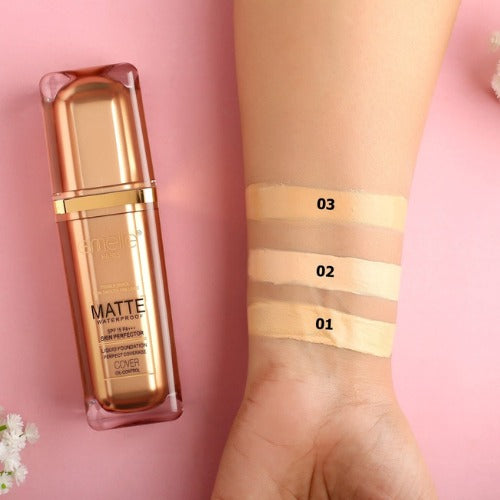 Emelie Matte Waterproof Skin Perfector with Primer – Long-Lasting, Oil-Control, SPF 15 - Shade 1  30 ML image 3