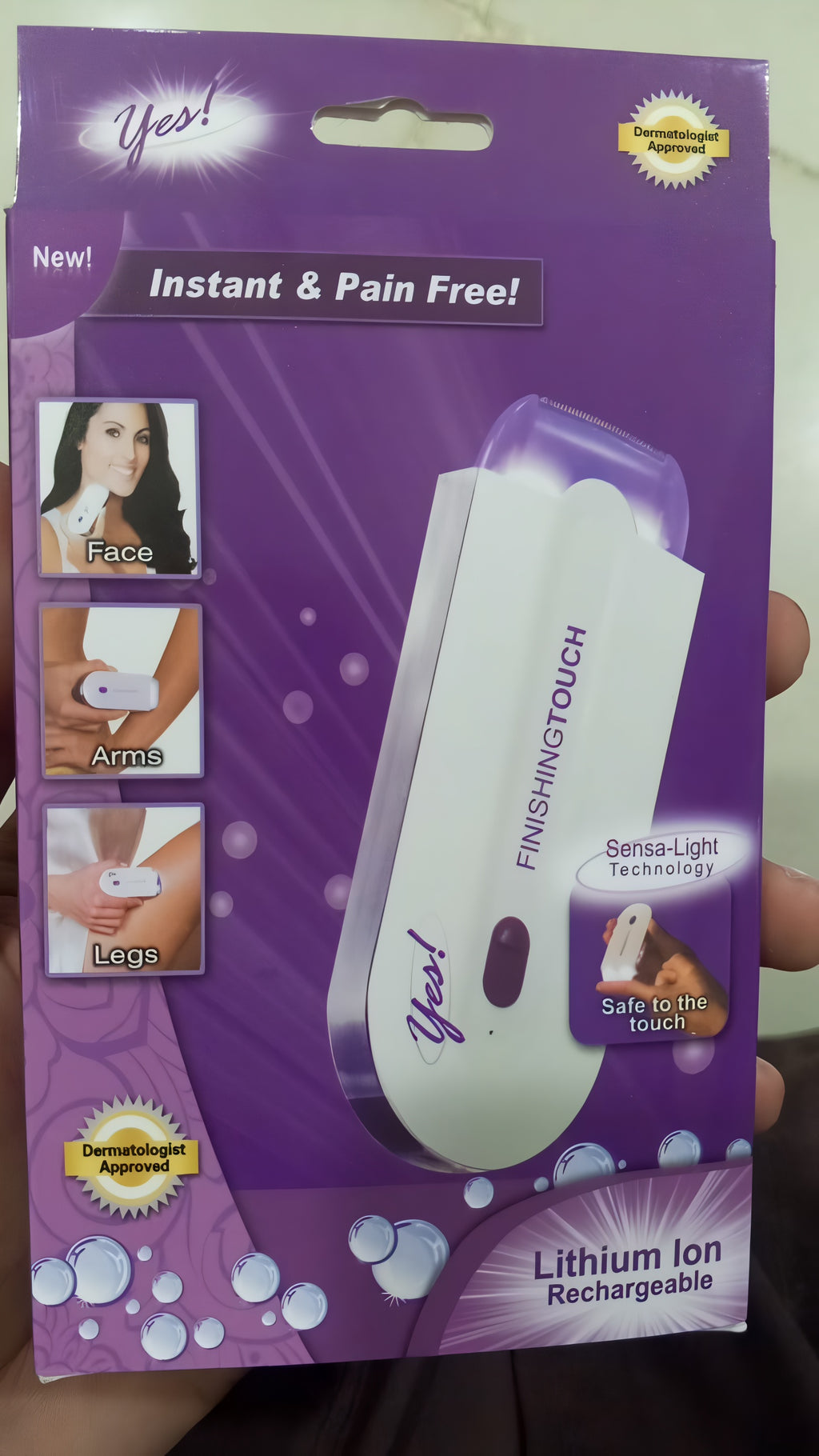 Women’s Electric Hair Remover with Advanced Sensa-Light Technology &amp; Built-in LED Light | Safe &amp; Painless Shaver for Face, Arms, Armpits, Legs &amp; Full Body | Portable Lipstick-Design Razor, Washable Head, Gentle on Skin, Battery Operated image 4