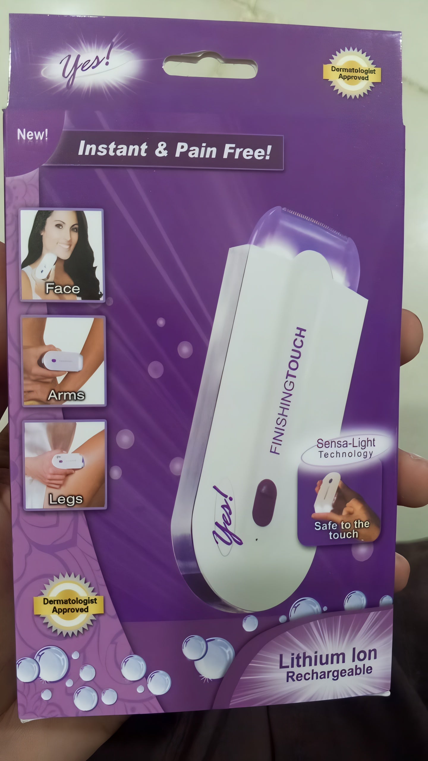 Women’s Electric Hair Remover with Advanced Sensa-Light Technology &amp; Built-in LED Light | Safe &amp; Painless Shaver for Face, Arms, Armpits, Legs &amp; Full Body | Portable Lipstick-Design Razor, Washable Head, Gentle on Skin, Battery Operated image 4