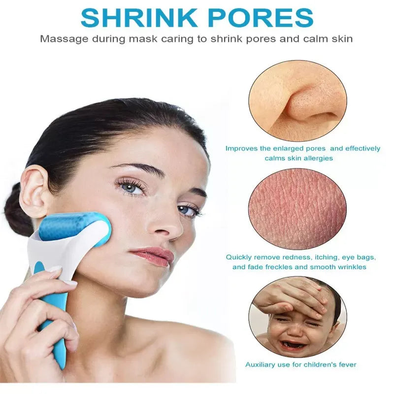 MARZAHAR Ice Roller for Face &amp; Eye Puffiness Relief, Cold Gel Ice Face Roller Massager - Ice Roller Cool Roller For Face Eye Body Facial Shaping Anti Wrinkle Ice Roller Massager Smooth Skin ( Random Color ) image 2