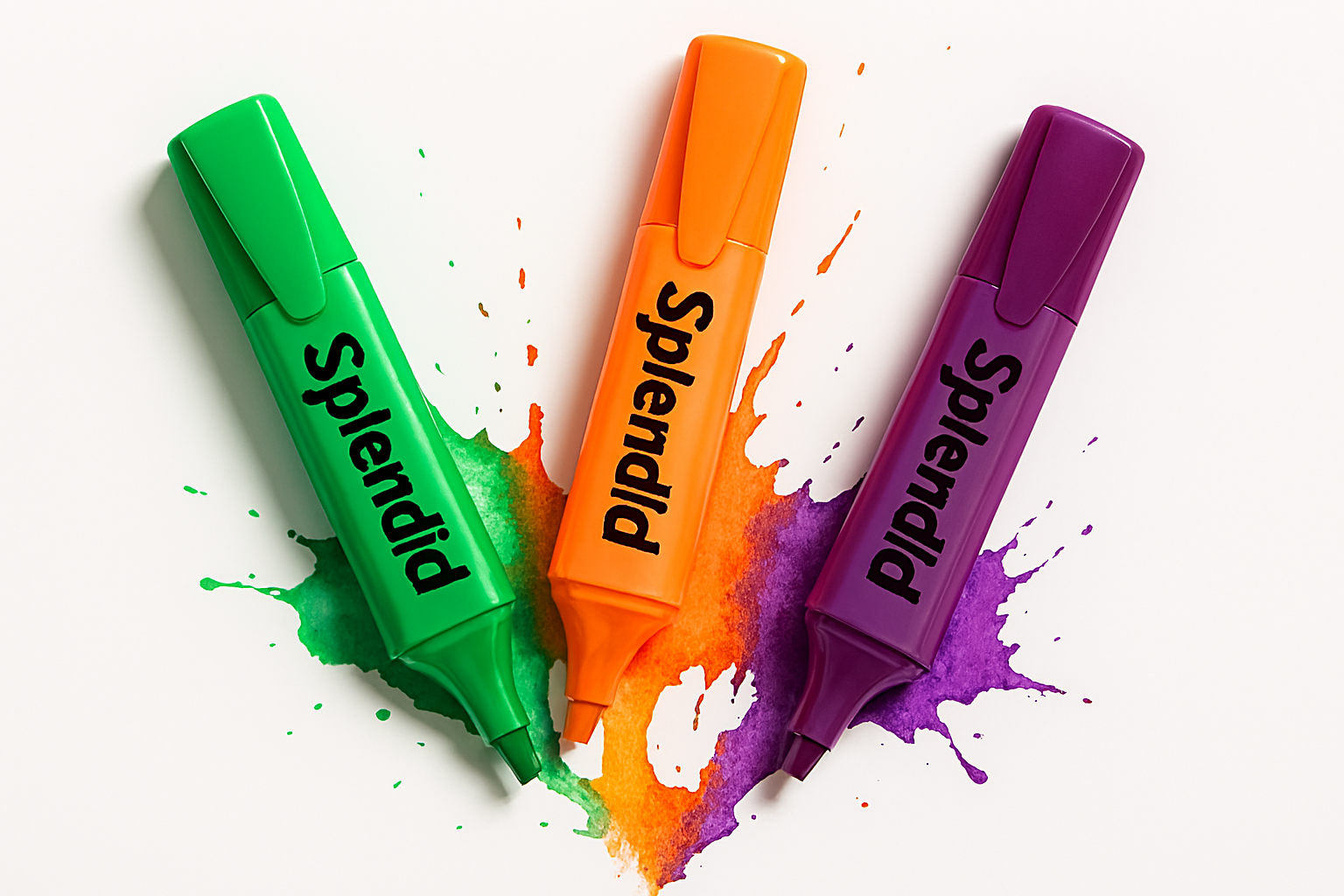 Pack of 3 Highlighters – Vibrant, Long-Lasting, Smooth Ink for Study, Office &amp; Creative Use image 2