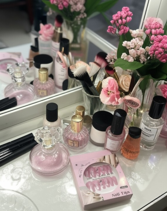 Luxury Pink Nail Tips Set – 12 PCS False Nails with Glitter &amp; Rhinestone Design | Elegant Salon-Style Press-On Nails for Parties, Weddings &amp; Everyday Fashion image 4