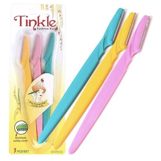 Tinker Eyebrow and Face Razor Set – Pack of 3 Plastic Razors for Precise and Gentle Hair Removal(Random Color) image 2