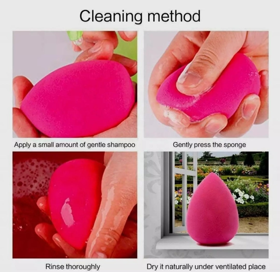Beauty Blender Sponge &amp; Powder Puff Set – Multicolor Makeup Applicators for Face Powder, Cream Blush &amp; Concealer (Pack of 6) (Random Colors) image 0