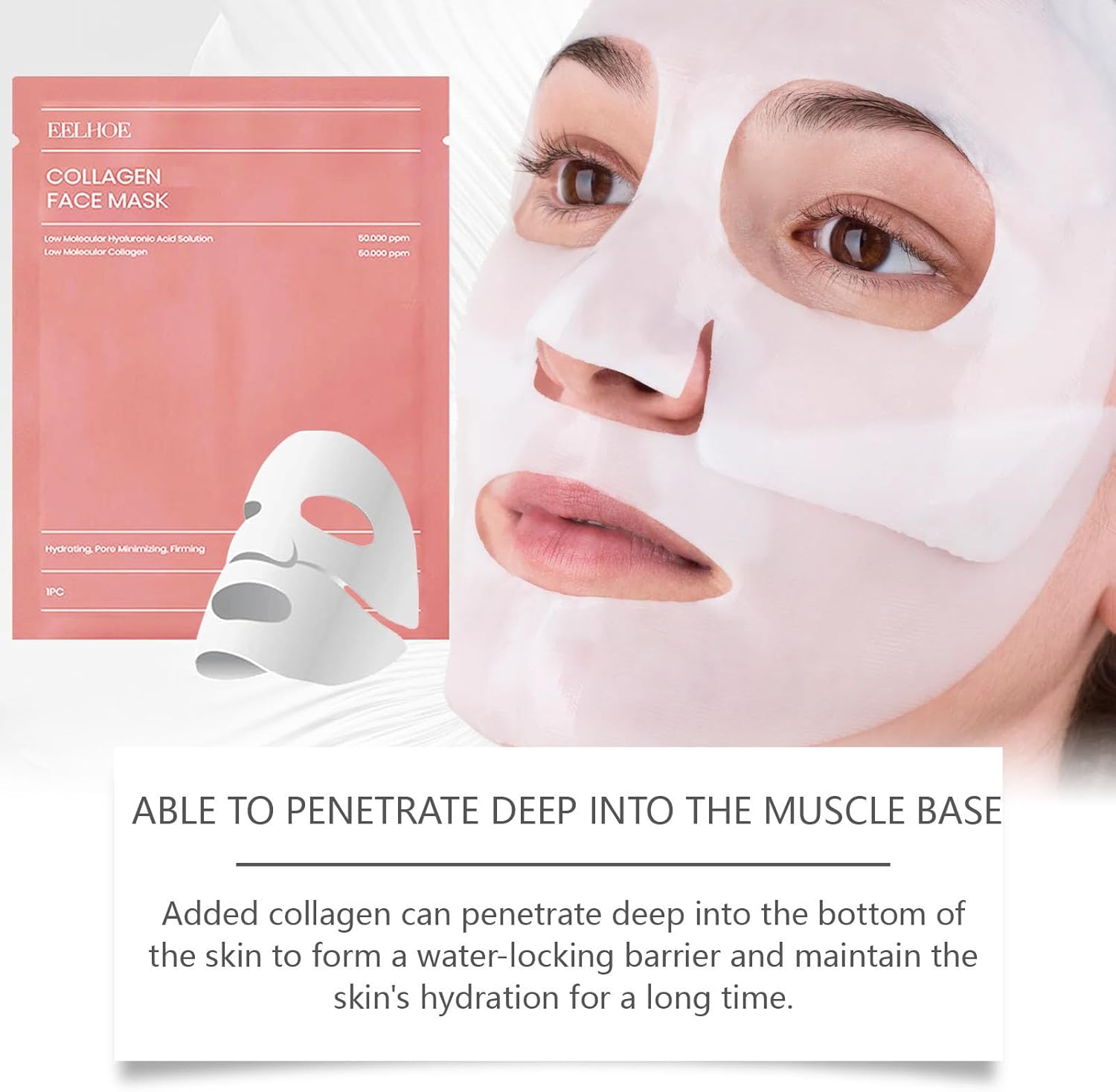 01 Pc Bio-Collagen Real Deep Mask, Hydrating Over Night, Facial Sheet Mask, Pore Minimising, Firming, Collagen Mask, Hydrating Overnight Skin Care Mask - 34gram image 0