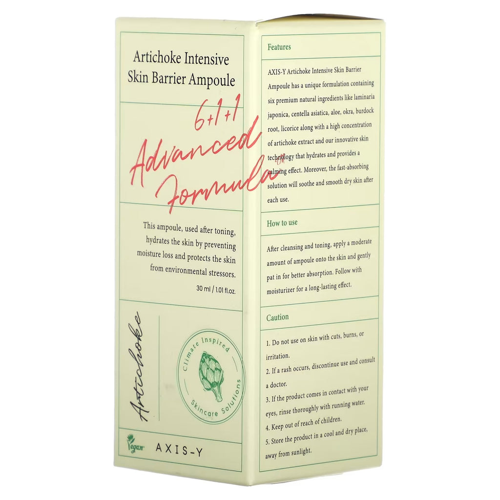 AXIS-Y Artichoke Intensive Skin Barrier Ampoule – Hydrating &amp; Barrier-Strengthening Serum | 30ml Skin Care (Original) image 2