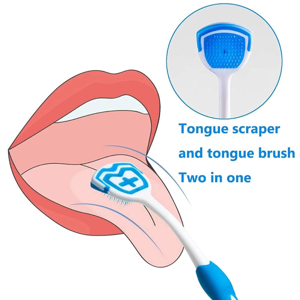 Tongue Cleaner Brush with Soft Silicone Bristles – Oral Hygiene Tool for Fresh Breath &amp; Bacteria Removal -  Tongue Cleaner - Tongue Scraper - Bad Breath Remover - Random Color image 0
