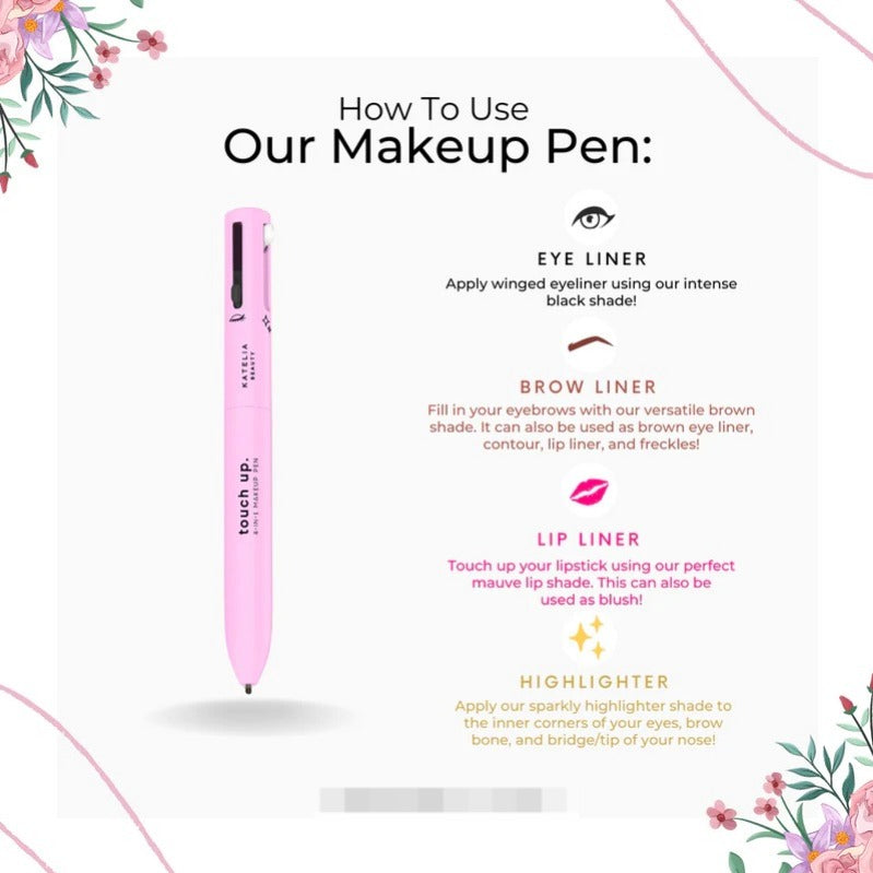 4-in-1 Makeup Pen (Eye Liner, Brow Liner, Lip Liner, &amp; Highlighter)Touch Up image 0