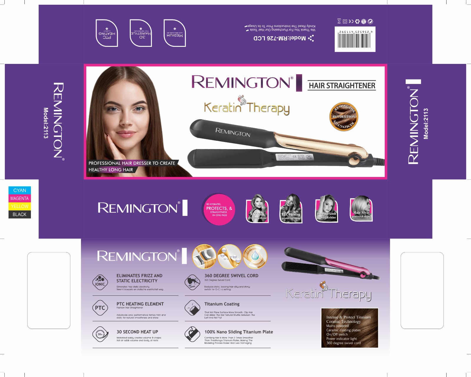 Remington Hair Straightener Keratin Therapy Hair Straightener Flat Iron - Best Quality Iron For Hair Straightening - Remington Keratin Therapy Iron  image 0