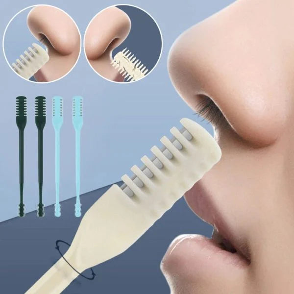 Portable Manual Nose Hair Trimmer – Stainless Steel, Washable, Safe &amp; Painless Grooming Tool – 2pcs Set image 2