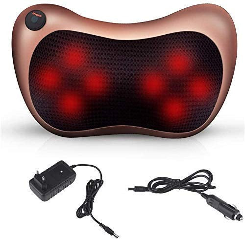 Car and Home Massage Pillow Electric Massager for Neck, Back, Shoulder, Waist, Muscle Pain Relief with Heat Function image 3