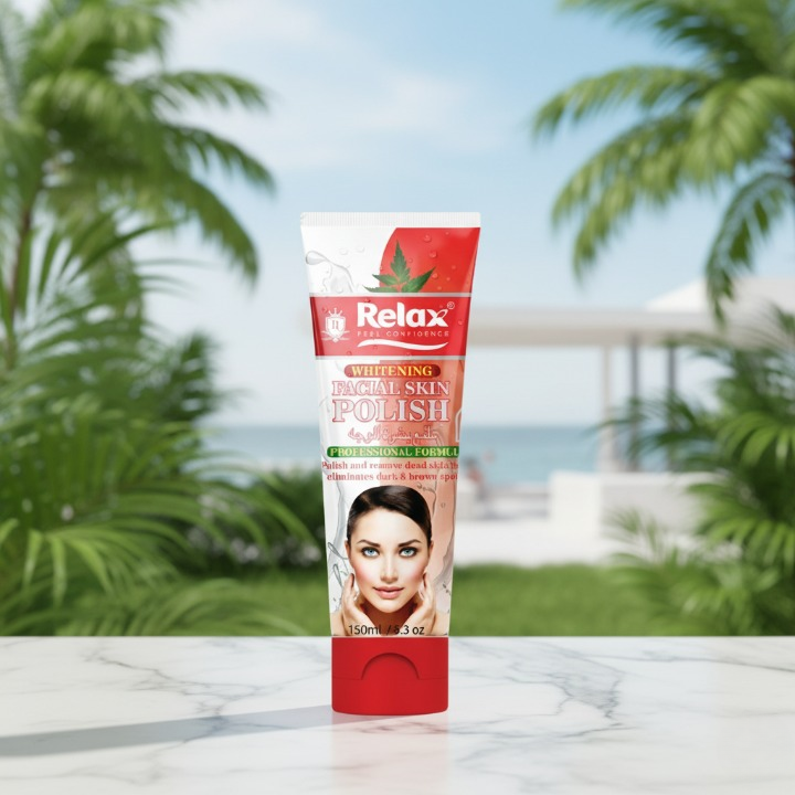 Relax Whitening Facial Skin Polish – Original Quality Brightening & Smoothing Formula for Clear, Radiant & Healthy-Looking Skin (150ml) image 4