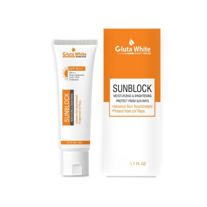 Gluta White Sunblock – Whitening & UV Protection Sunscreen For All Skin Types image 0