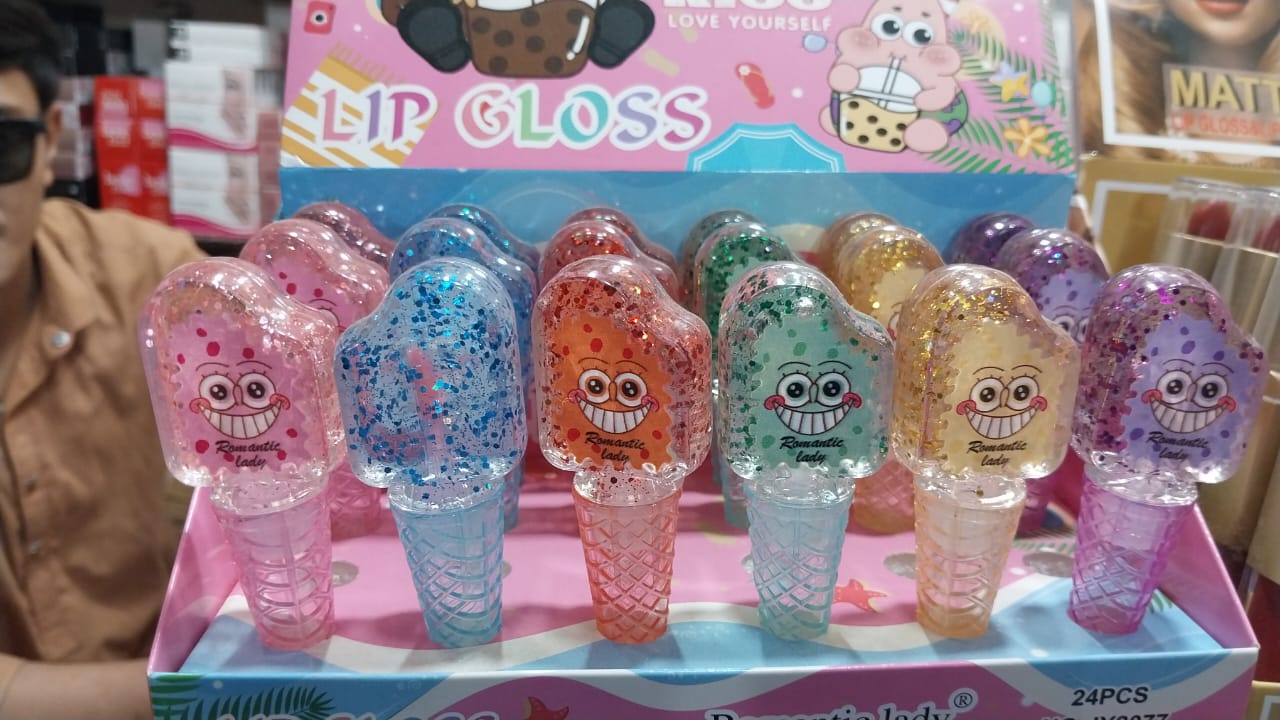 Cute Pack Lip Gloss – Romantic Lady Clear Pink Gloss with Sparkle image 0