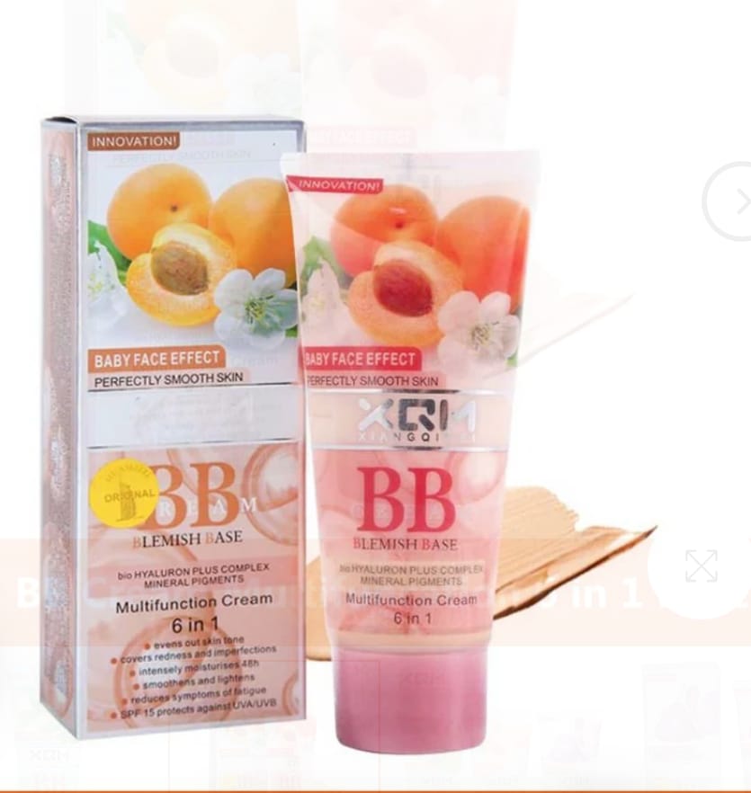 XQM BB Blemish Apricot Base Cream – 6-in-1 Multifunction Cream, 65ml for Flawless, Radiant Skin image 2