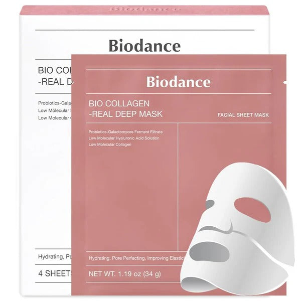 01 Pc Bio-Collagen Real Deep Mask, Hydrating Over Night, Facial Sheet Mask, Pore Minimising, Firming, Collagen Mask, Hydrating Overnight Skin Care Mask - 34gram image 4