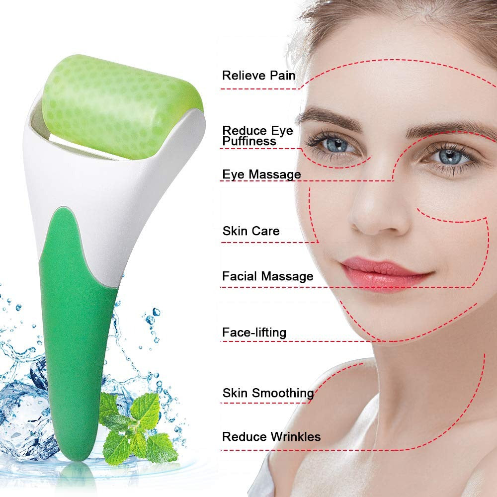 MARZAHAR Ice Roller for Face &amp; Eye Puffiness Relief, Cold Gel Ice Face Roller Massager - Ice Roller Cool Roller For Face Eye Body Facial Shaping Anti Wrinkle Ice Roller Massager Smooth Skin ( Random Color ) image 3