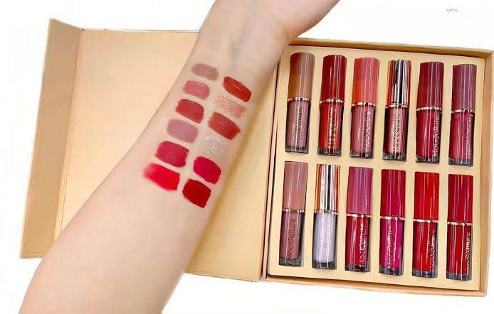 Crazy Girl “Thanks for the Love” Lip Gloss Set – 12 in 1 Multi-Shade Collection, Smooth &amp; Non-Sticky Finish (3 ml Each) image 1