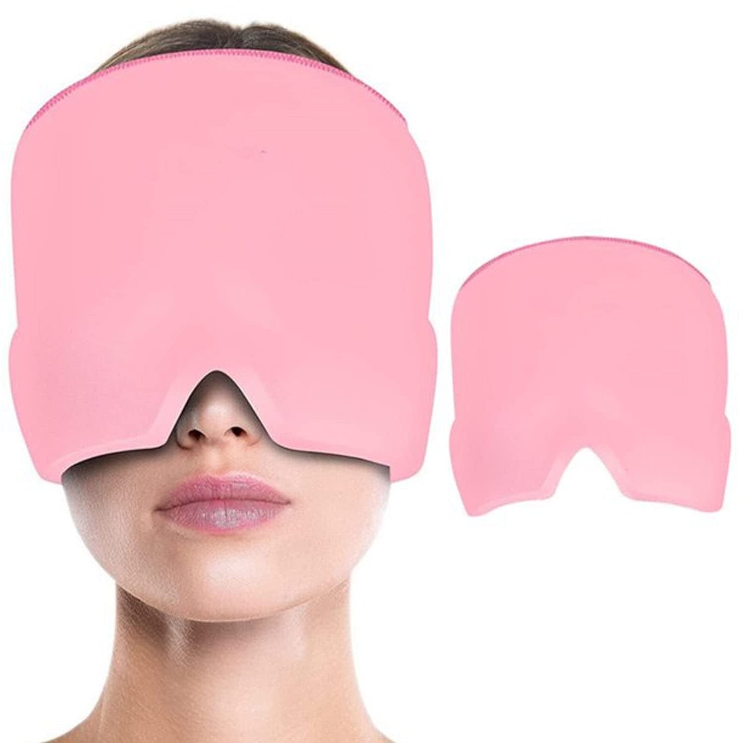 Headache Relief Hat for Migraine Relief, Tension, One Size Fits All Headache Cap with Reusable Ice Gel Pack for Puffy Eyes, Stress Relief ( Random Color ) image 1